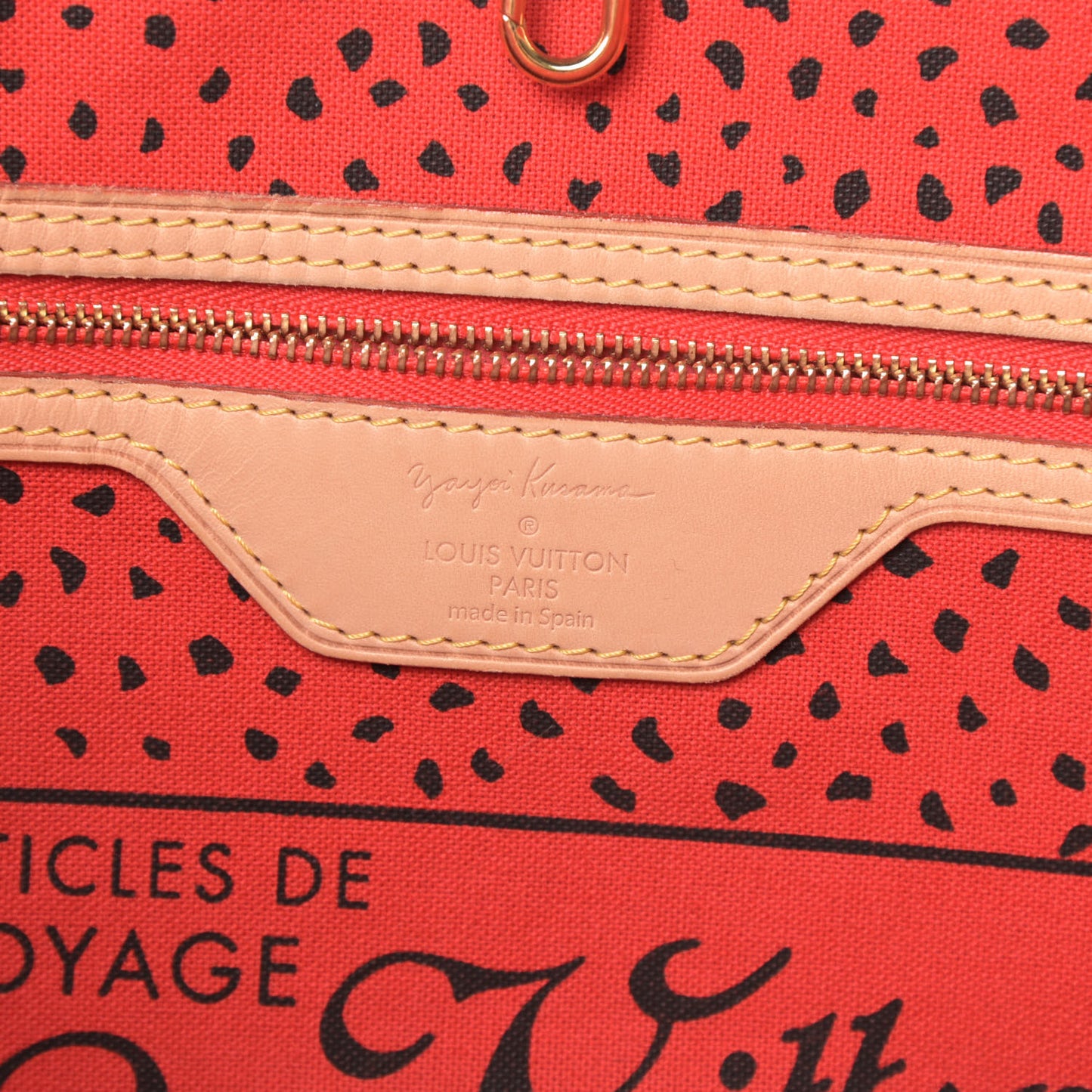 Monogram Kusama Waves Neverfull MM Red