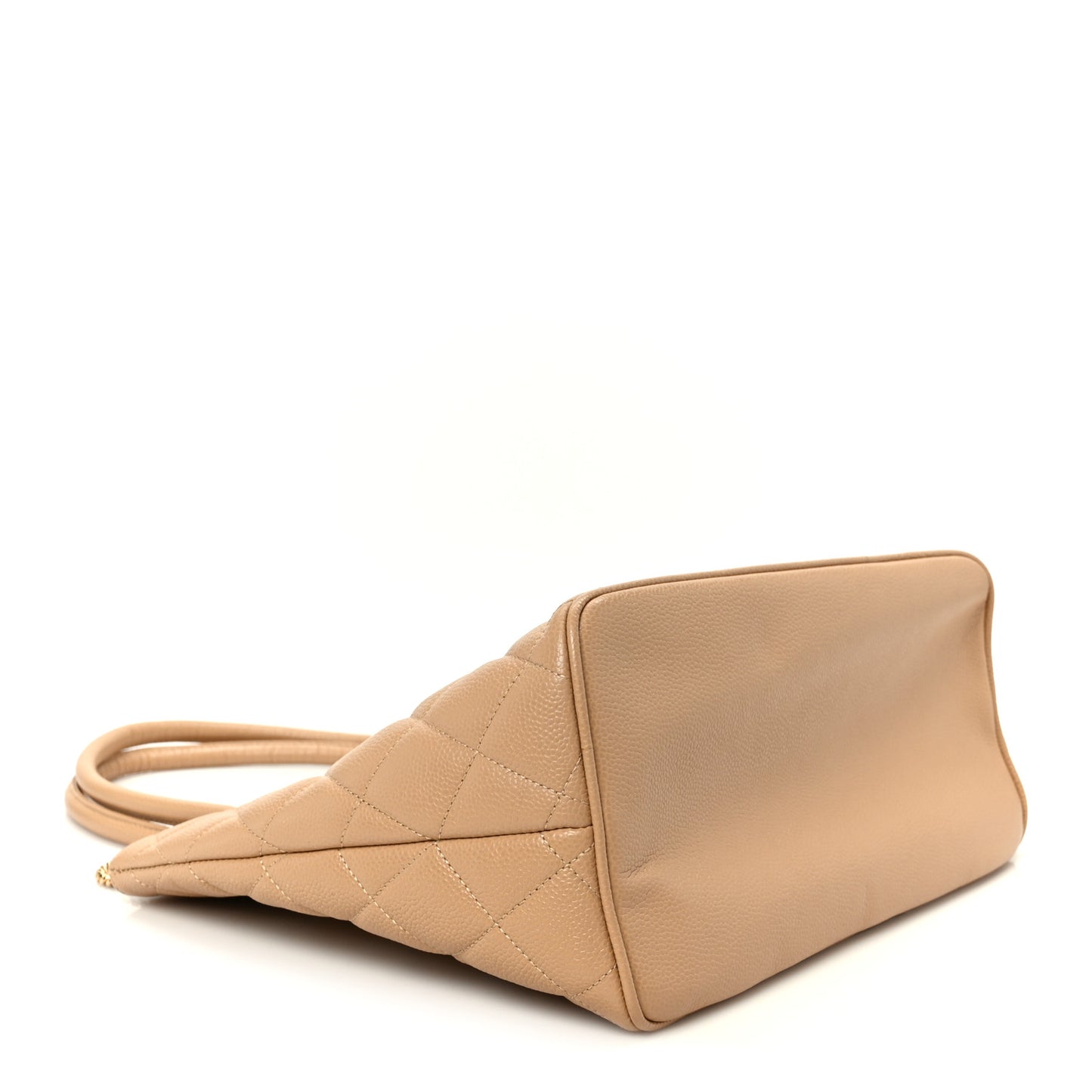 Caviar Quilted Medallion Tote Beige
