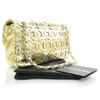 Chanel Calfskin Crackled CC Mix Flap Metallic 1 of 11