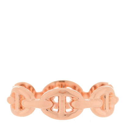 Hermes 18K Rose Gold PM Chaine D'Ancre Enchainee Ring 52 6 3 of 5