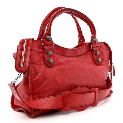 Balenciaga Agneau Giant 21 Silver Hardware City Rouge Coquelicot 4 of 17
