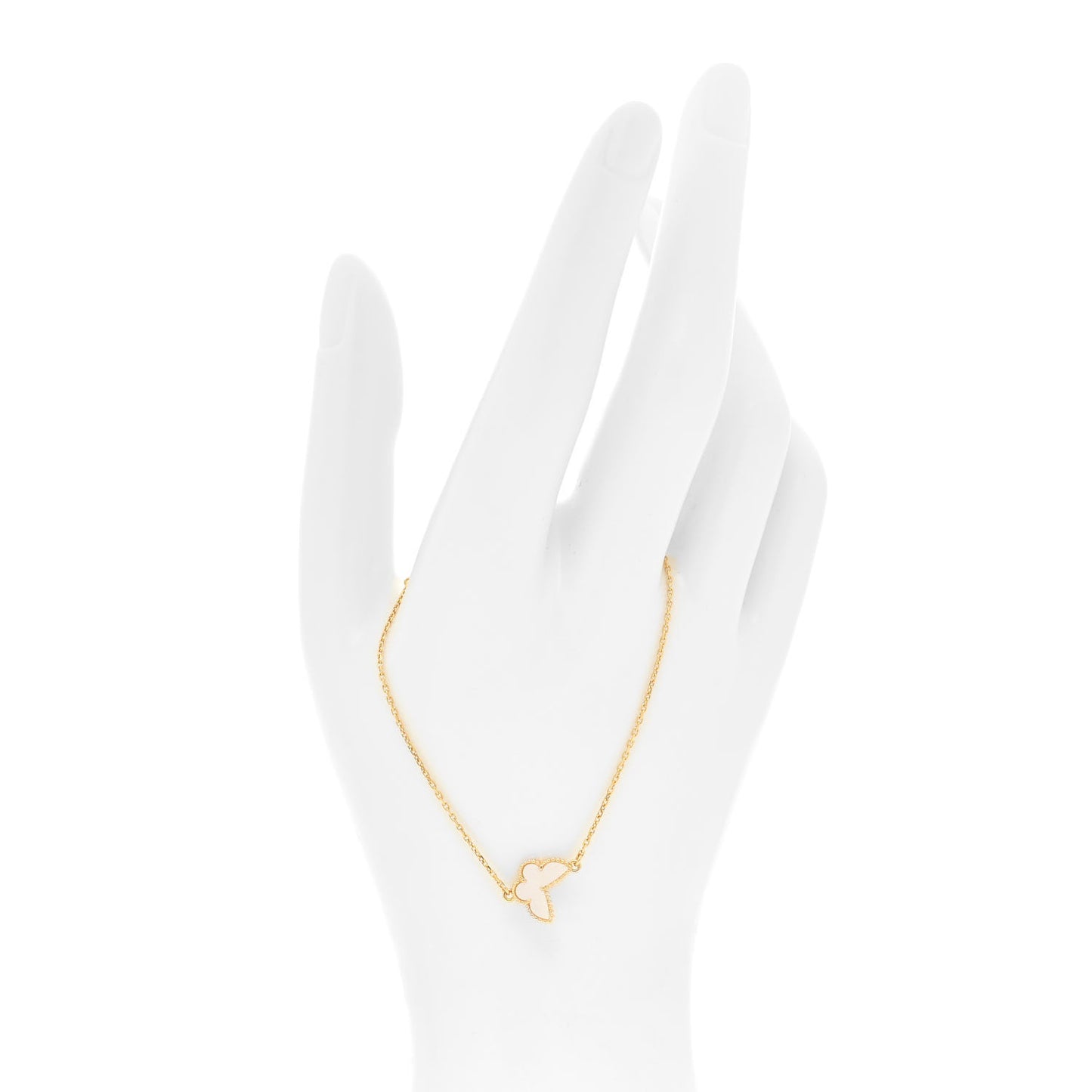 18K Yellow Gold Mother of Pearl Sweet Alhambra Butterfly Bracelet