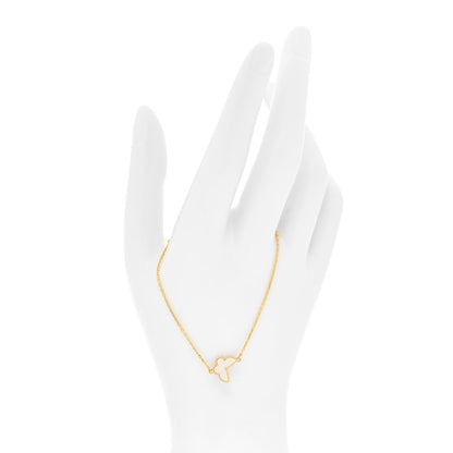 Van Cleef & Arpels 18K Yellow Gold Mother of Pearl Sweet Alhambra Butterfly Bracelet 2 of 5