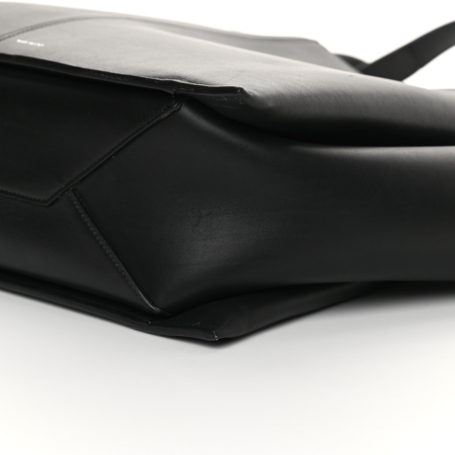 Celine Supple Natural Calfskin Medium Tri-Fold Bag Black 9 of 10