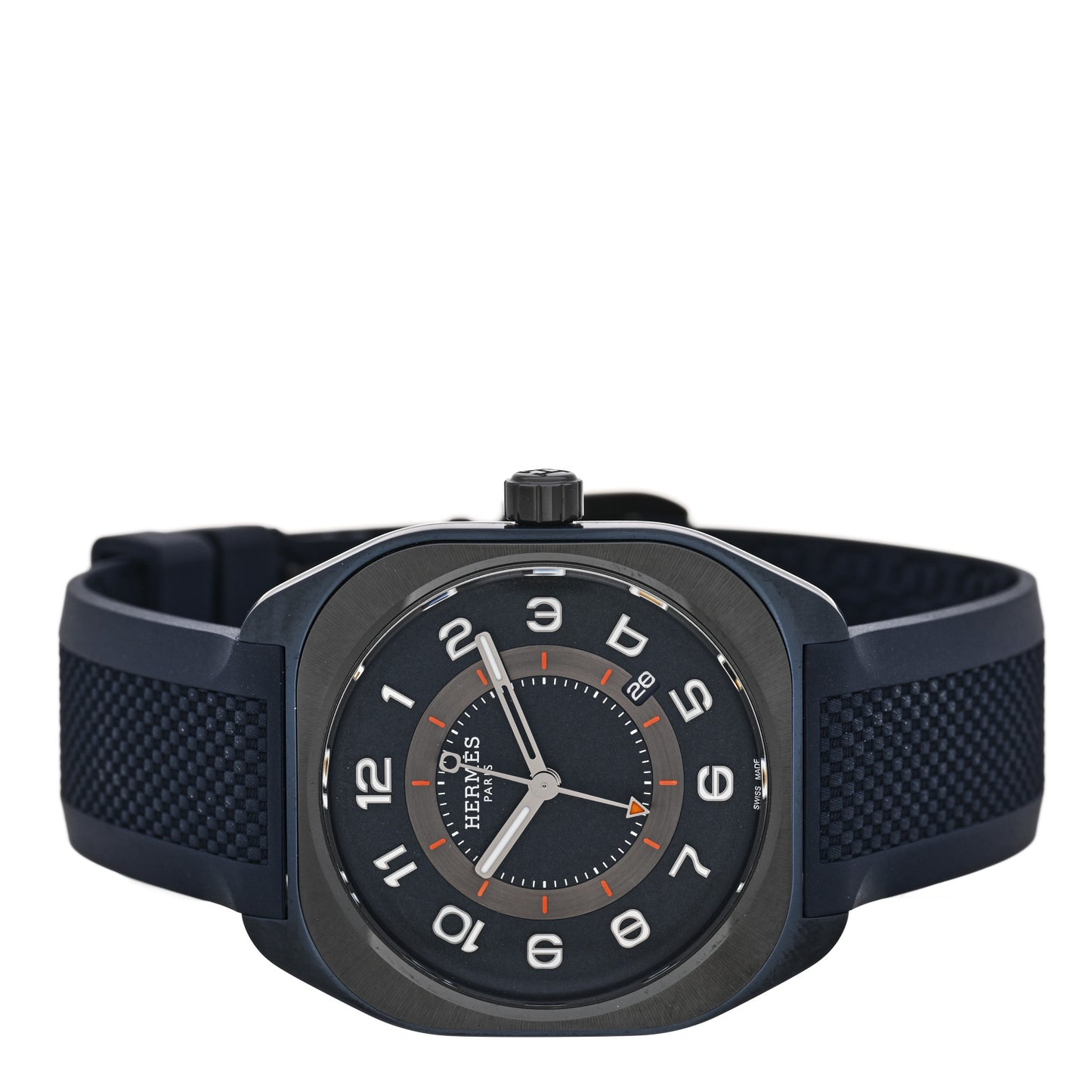 PVD Titanium Rubber 39mm H08 Automatic Watch Bleu Abysse