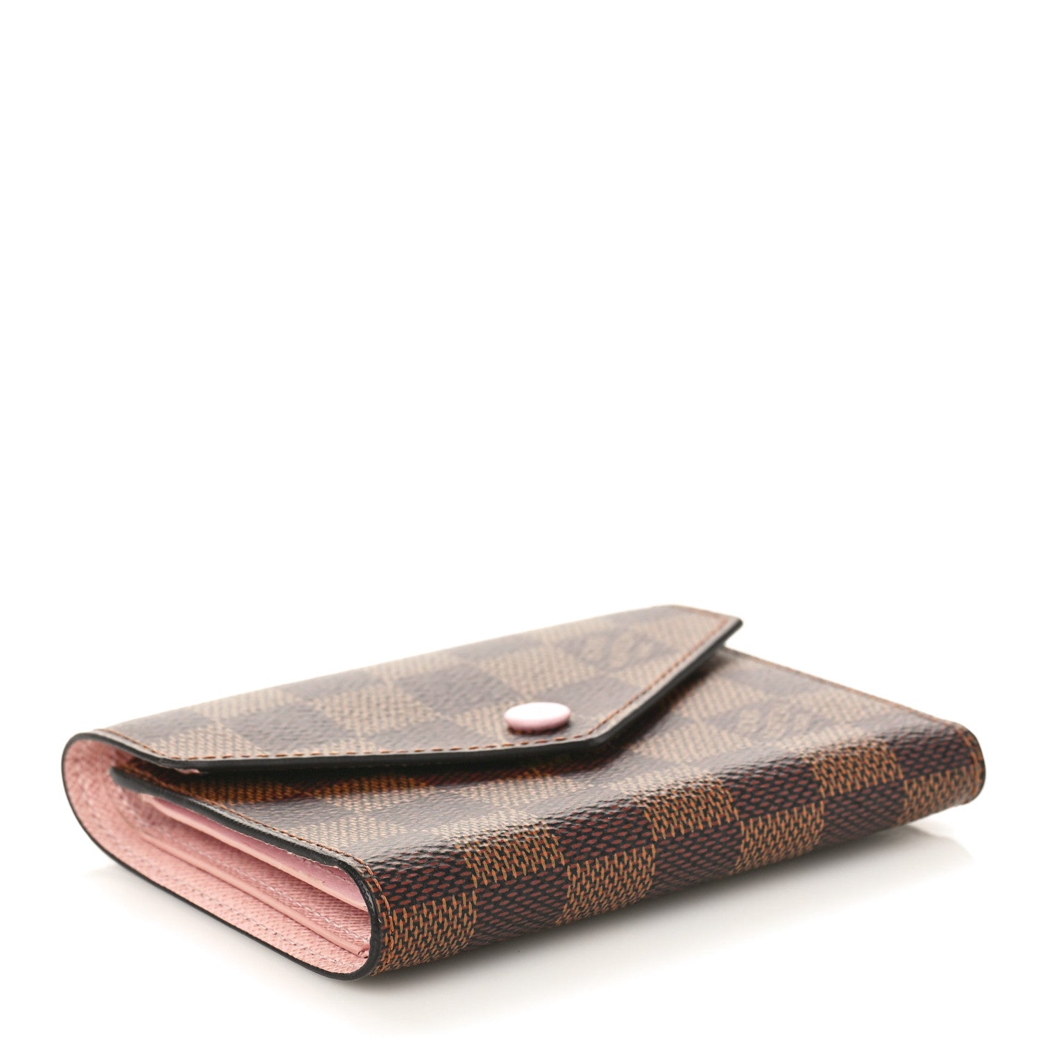 Louis Vuitton Damier Ebene Victorine Wallet Rose Ballerine 4 of 7