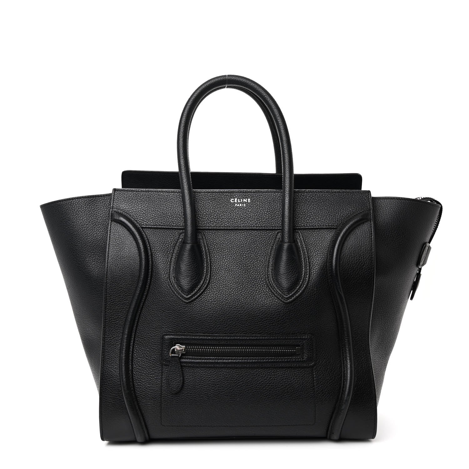 Celine Drummed Calfskin Mini Luggage Black 1 of 13