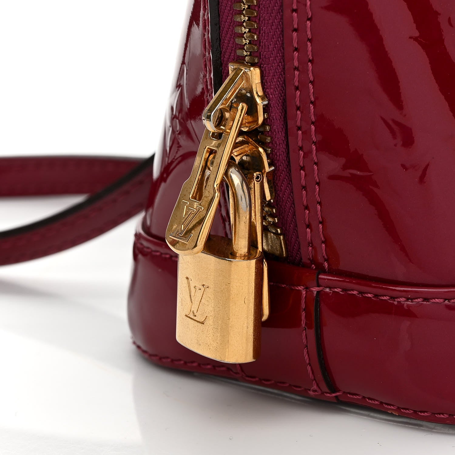 Louis Vuitton Vernis Alma BB Magenta 12 of 12