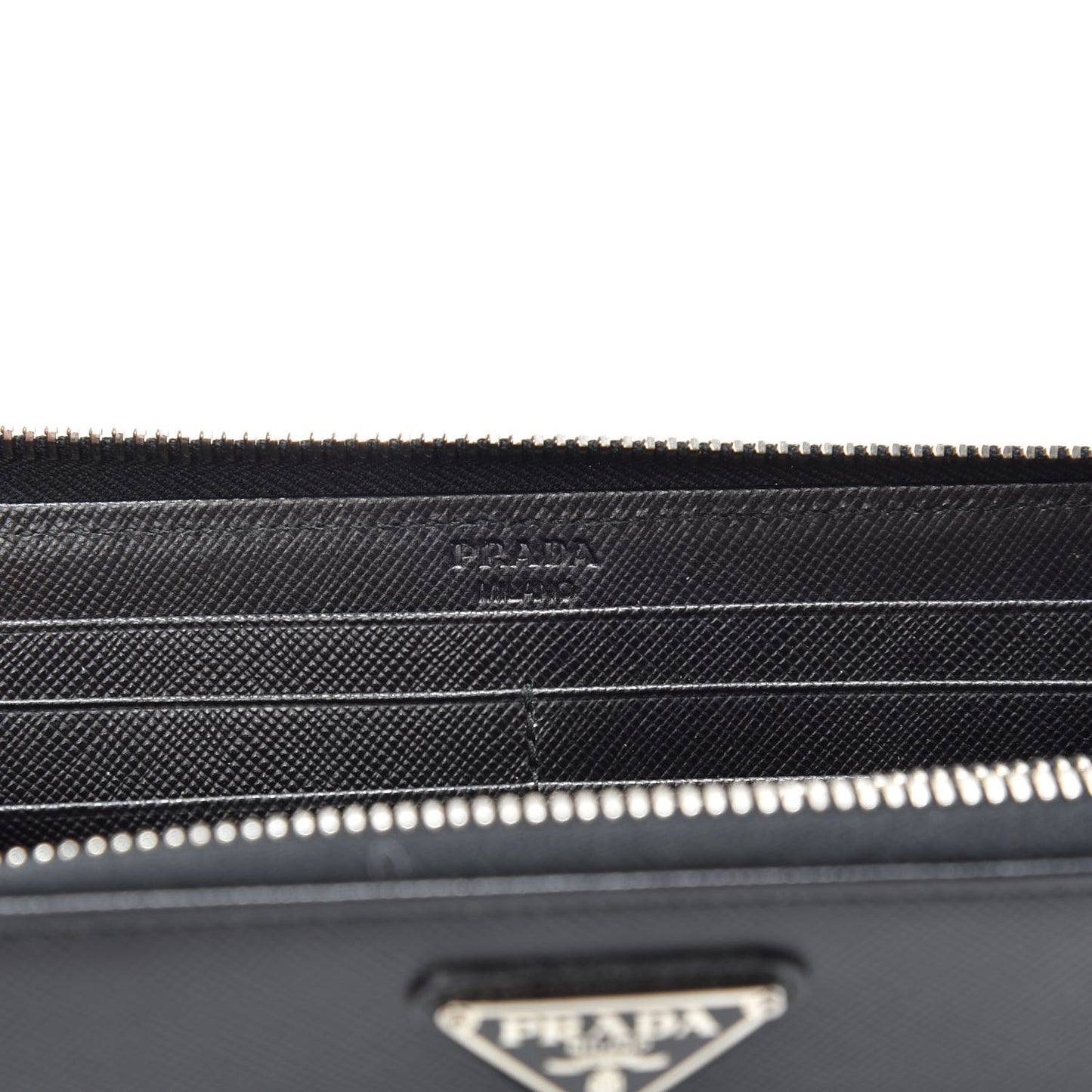 Saffiano Zip Around Wallet Black