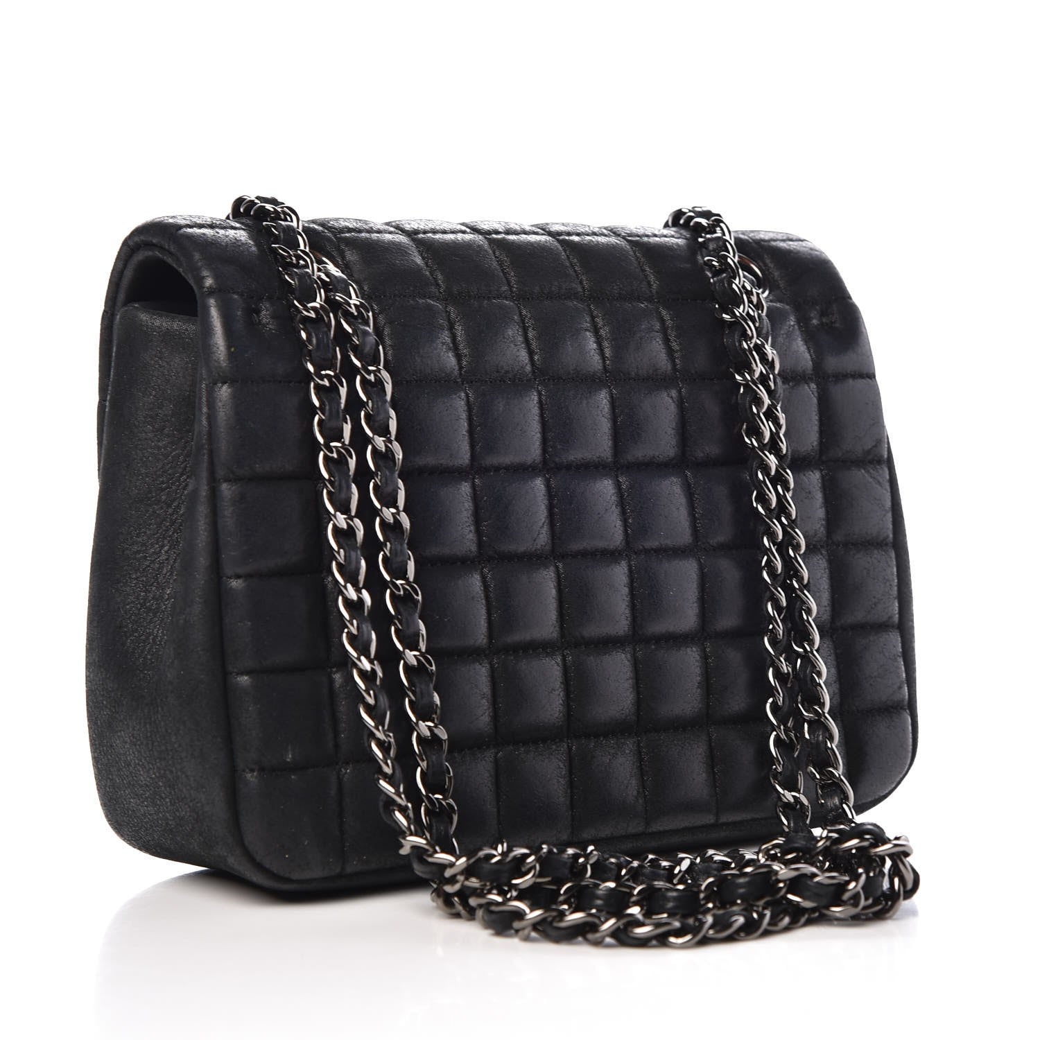 Chanel Iridescent Calfskin Square Quilted Mini Flap Black 4 of 12