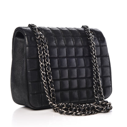 Chanel Iridescent Calfskin Square Quilted Mini Flap Black 4 of 12