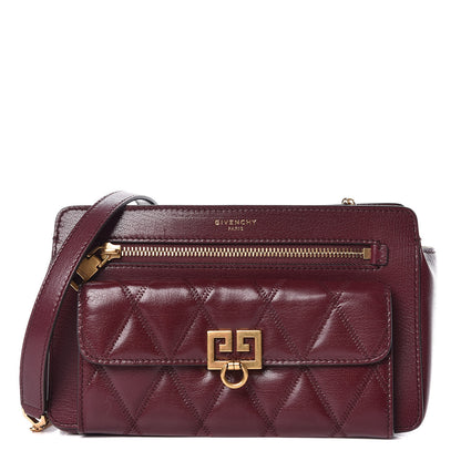 Givenchy Goatskin Diamond Quilted Pocket Crossbody Aubergine 1 of 8