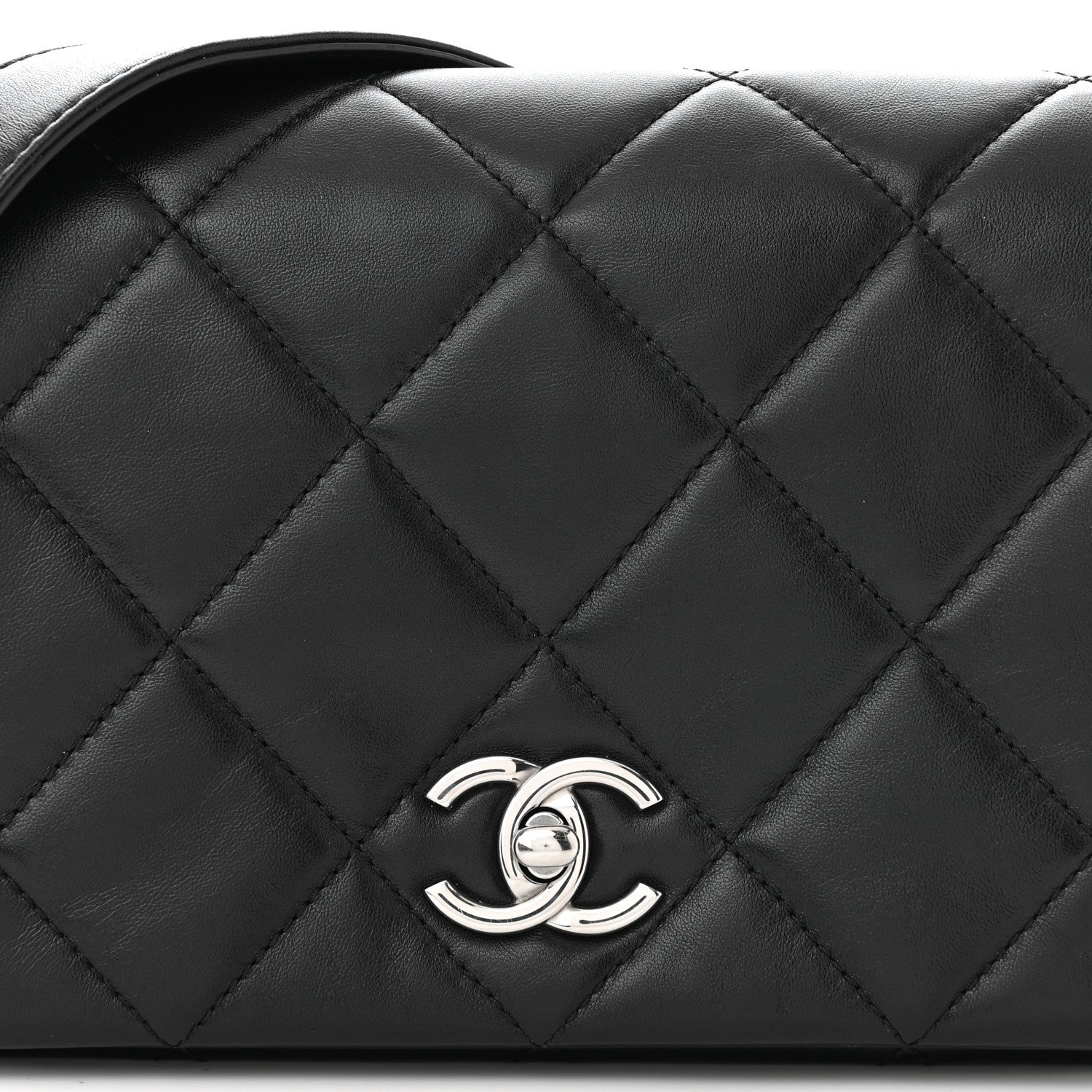 Chanel Lambskin Quilted Small Chain Rows Flap Black 8 of 11