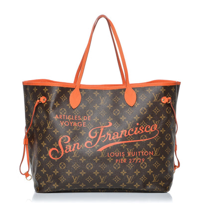 Louis Vuitton Monogram Articles de Voyage Ikat San Francisco LV Cup Neverfull GM Orange 1 of 12
