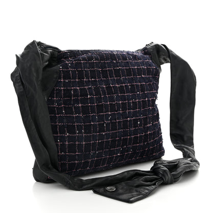 Chanel Tweed Lambskin Small Girl Bag Navy Blue Pink 3 of 10