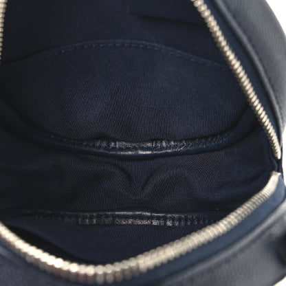 Chanel Caviar Quilted Round Clutch With Chain Navy 5 of 10