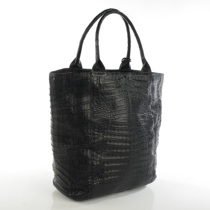 Nancy Gonzalez Crocodile Large Leaf Tote Black 3 of 6