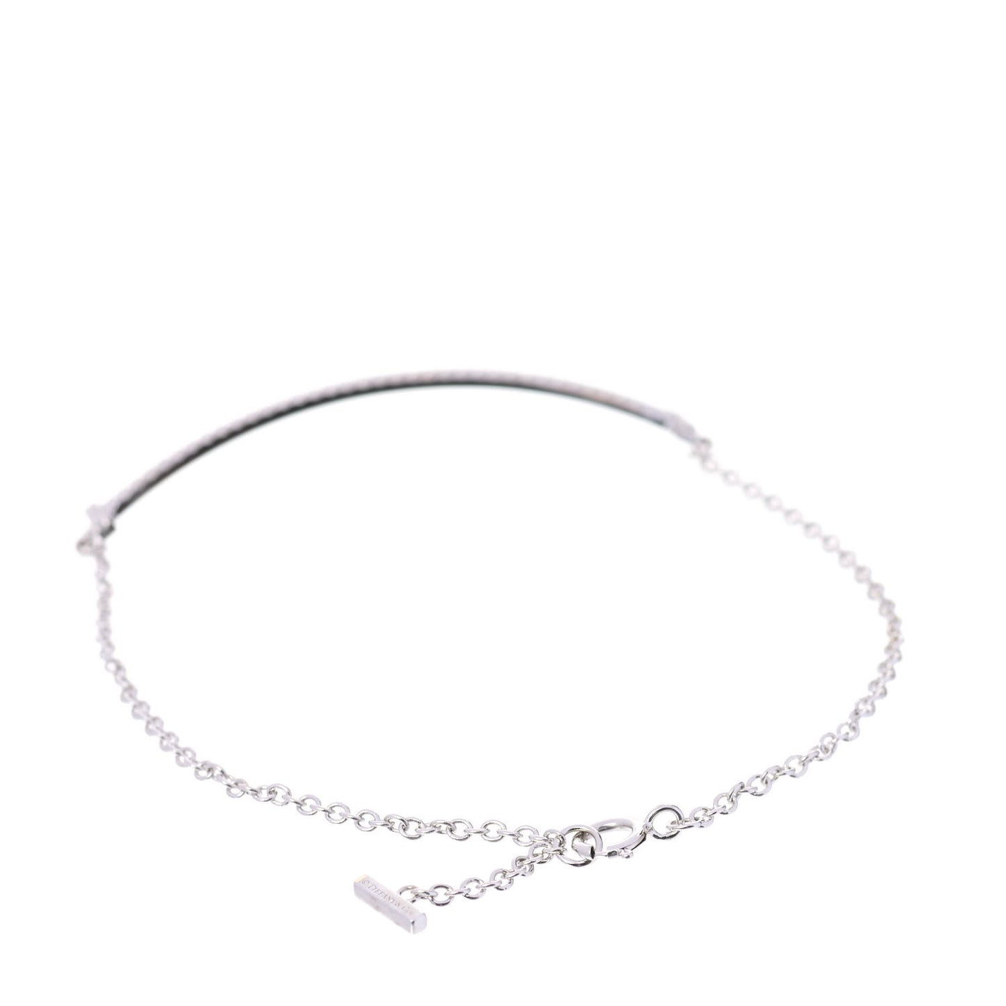 18K White Gold Diamond T Smile Bracelet