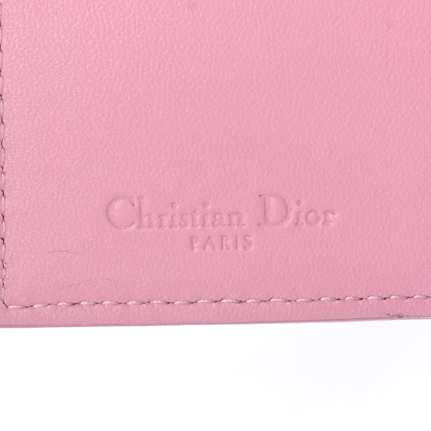 Christian Dior Lambskin Cannage Bi-Color Small Lady Dior Flap Card Holder Black Pink 6 of 8