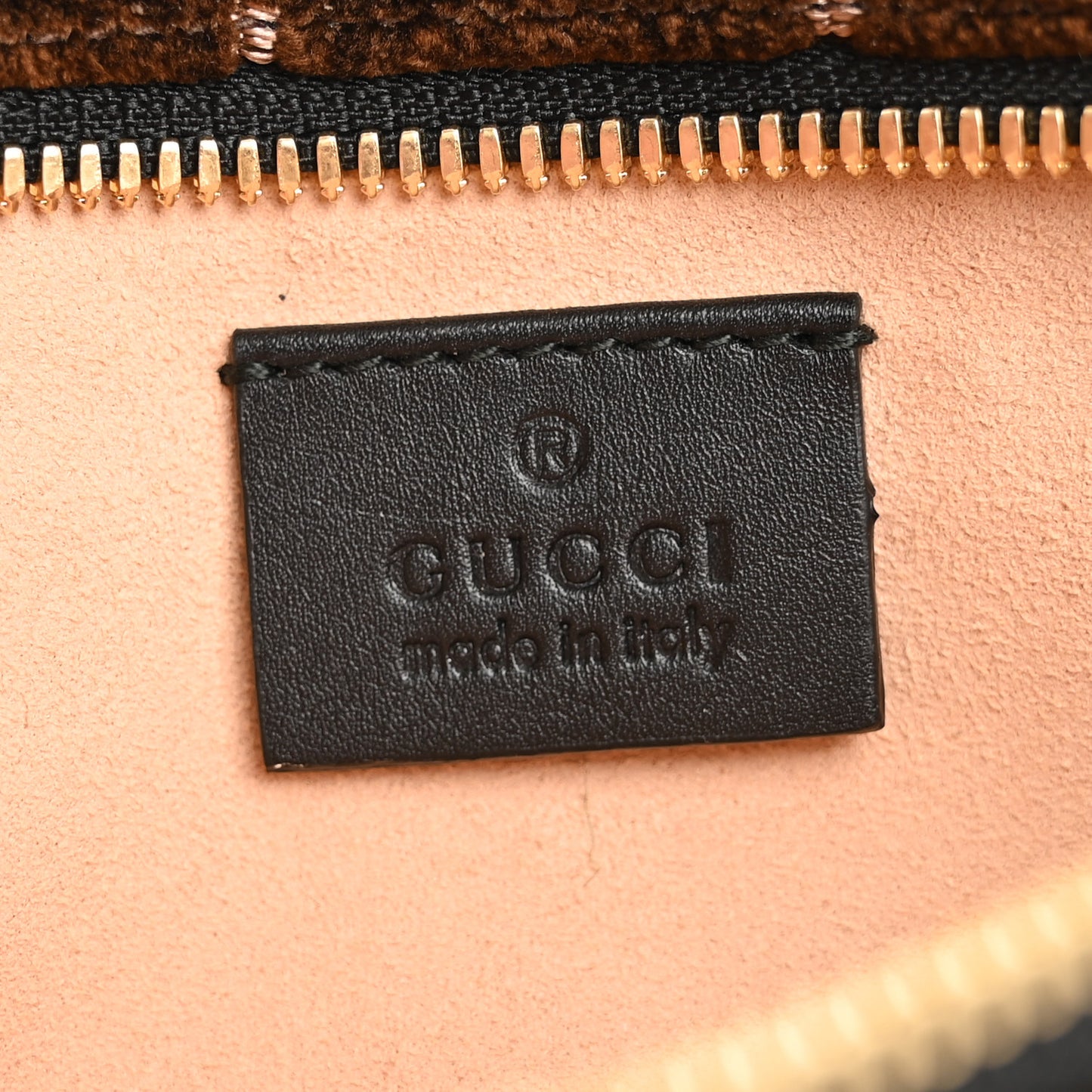 Velvet GG Monogram Rajah Brown Black