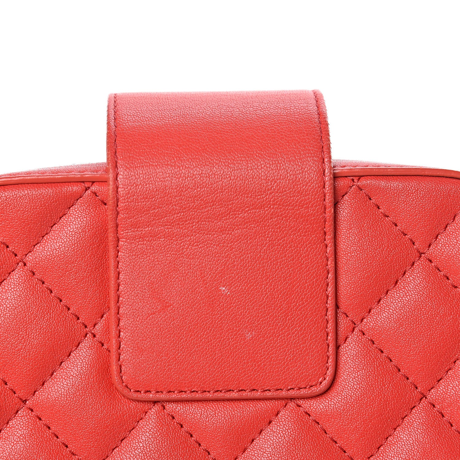 Chanel Lambskin Quilted Mini CC Box Camera Bag Red 10 of 12