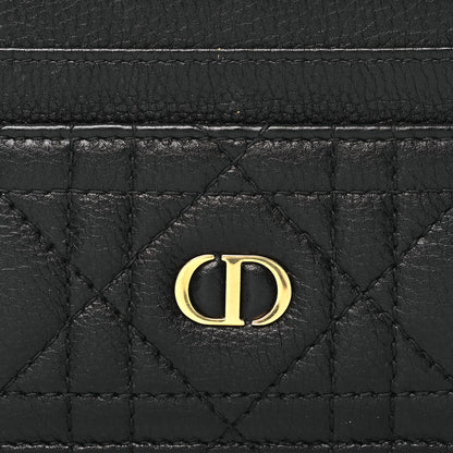 Christian Dior Supple Calfskin Cannage Caro Five-Slot Card Holder Black 8 of 11