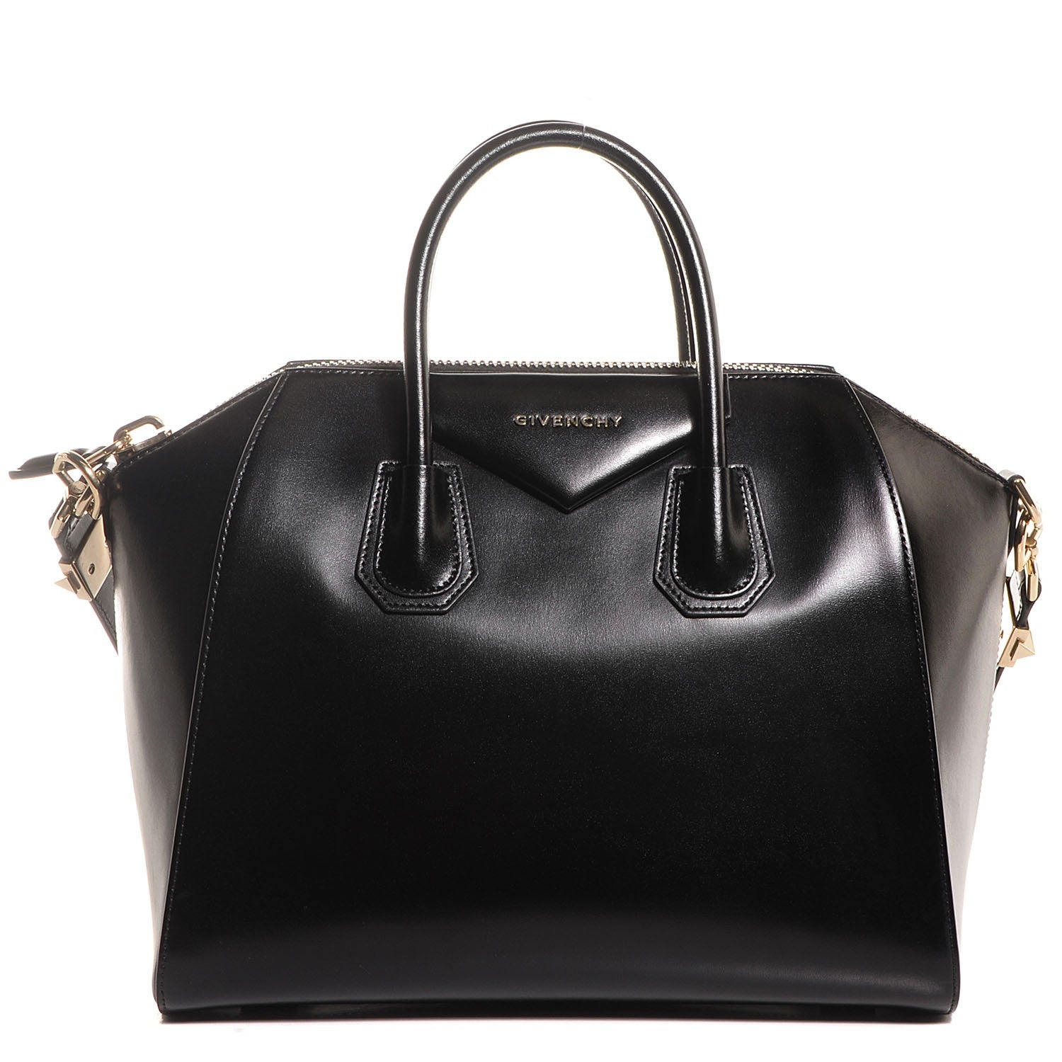 Givenchy Shiny Lord Calfskin Medium Antigona Black 1 of 14