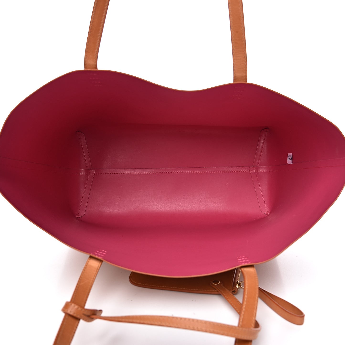 Calfskin Large Shopping Tote Cammello Rosa