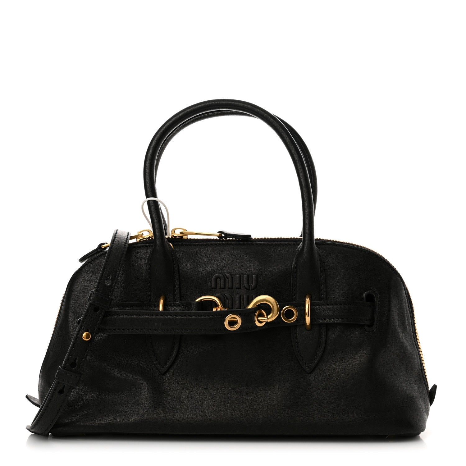 Miu Miu Nappa Aviator Regular Aventure Bag Black 1 of 10