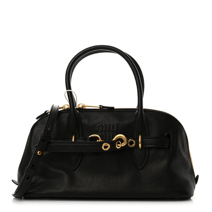 Miu Miu Nappa Aviator Regular Aventure Bag Black 1 of 10