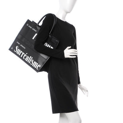 Christian Dior Calfskin Large Surrealism Book Tote Black 2 of 8
