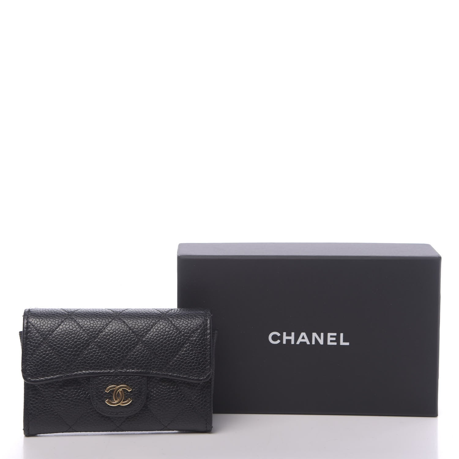 Chanel Caviar Quilted Flap Card Holder Black 9 of 9