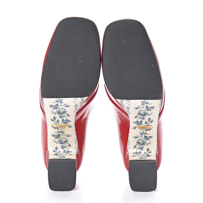 Gucci Vernice GG Victoire 55mm Loafer Pumps 36.5 Hibiscus Red 6 of 11