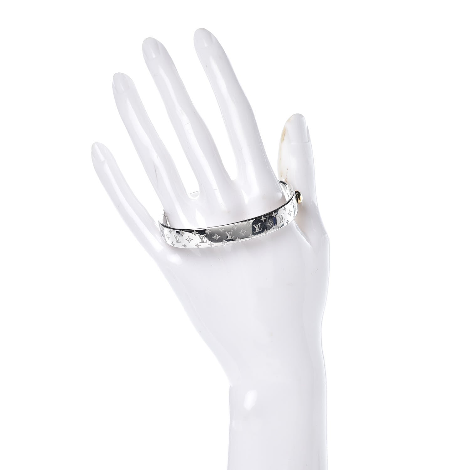 Louis Vuitton Palladium Monogram Nanogram Cuff S 2 of 8