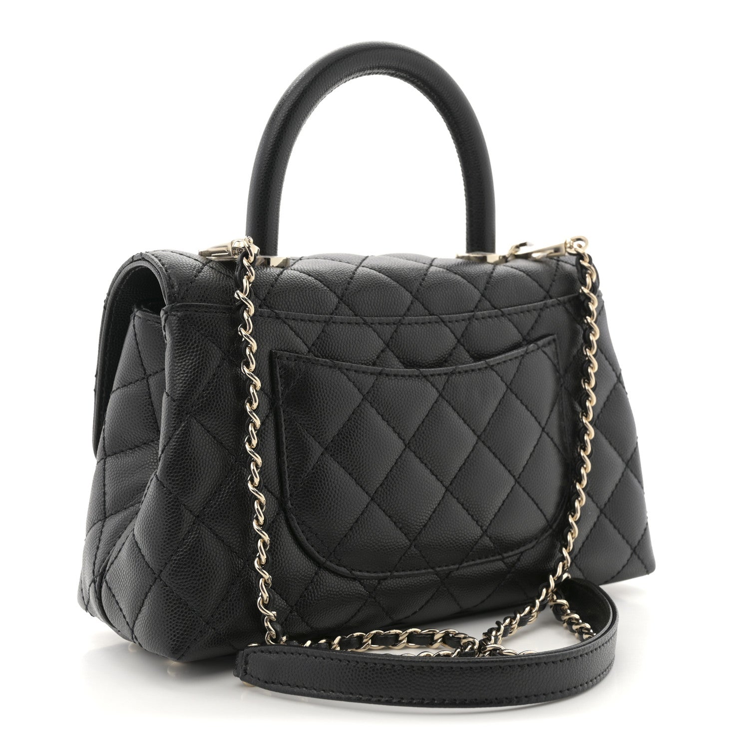 Chanel Caviar Quilted Mini Coco Handle Flap Black 3 of 11