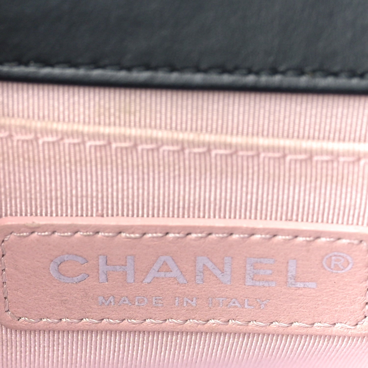 Chanel Calfskin Pearl Chevron Medium Boy Flap Black 6 of 10