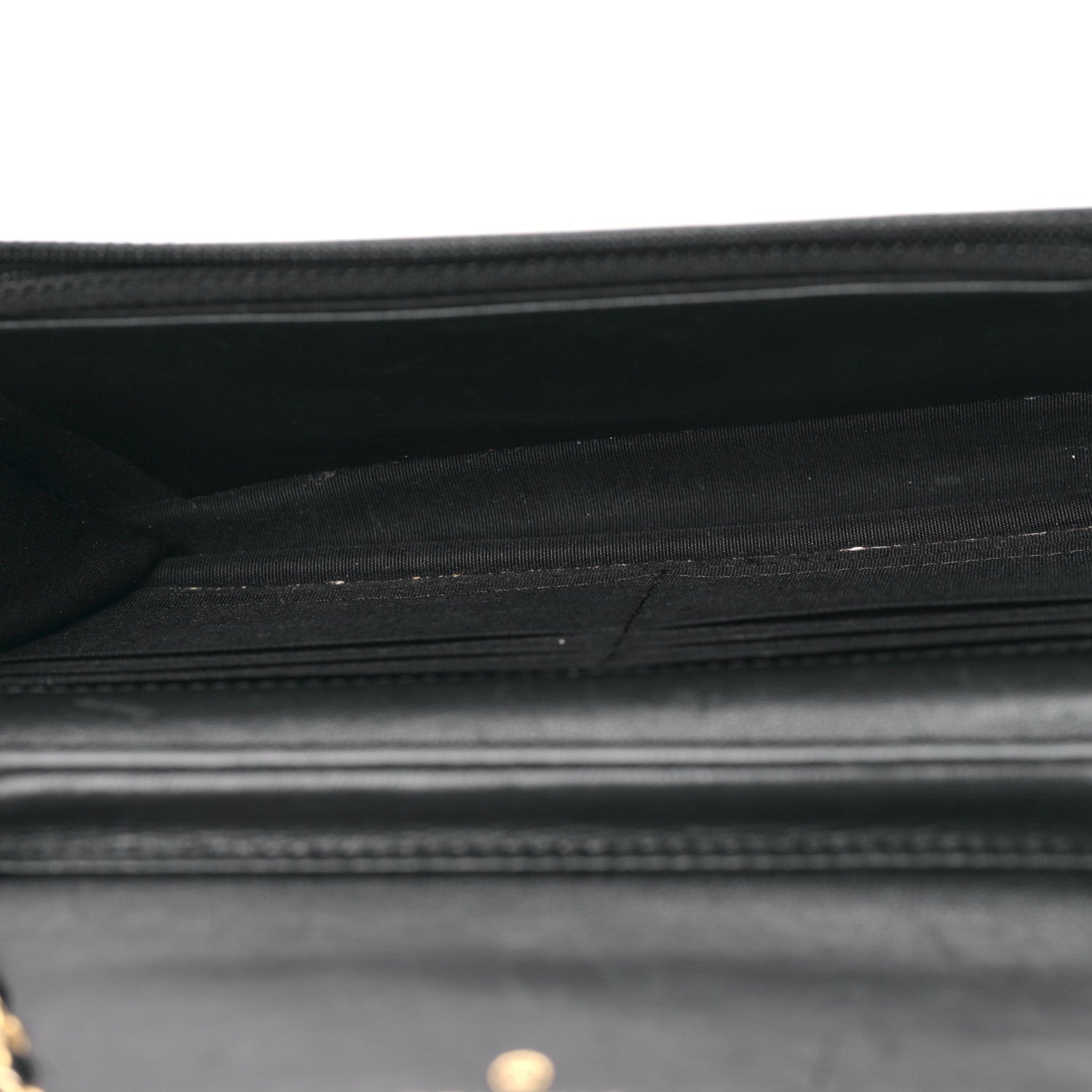 Chanel Lambskin Quilted Studded Wallet On Chain WOC Black 5 of 10