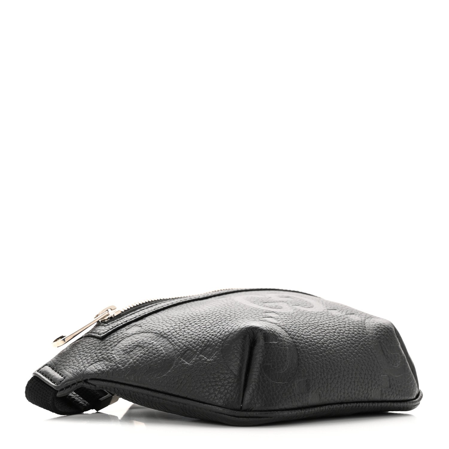 Gucci Piuma Calfskin Jumbo GG Embossed Small Belt Bag Black 4 of 11