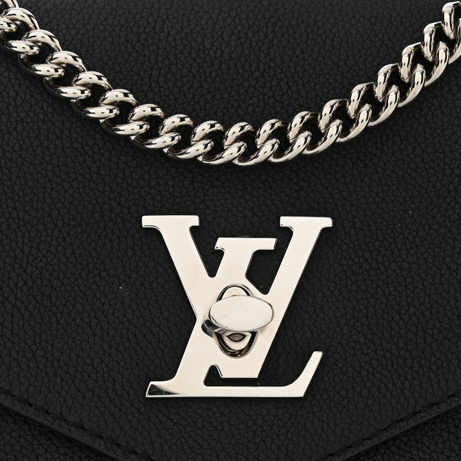 Louis Vuitton Soft Calfskin Mylockme Chain Bag BB Black 13 of 16