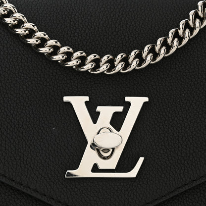 Louis Vuitton Soft Calfskin Mylockme Chain Bag BB Black 13 of 16