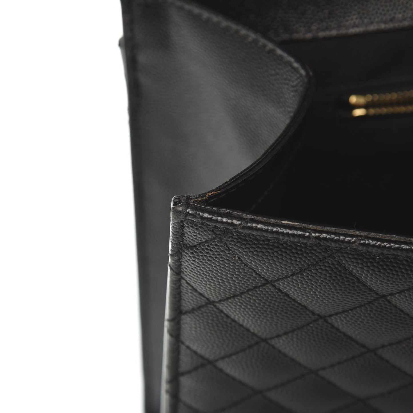 Grain De Poudre Large Tri-Quilt Monogram Satchel Black
