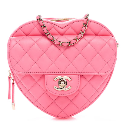Chanel Lambskin Quilted CC In Love Heart Bag Pink 1 of 8