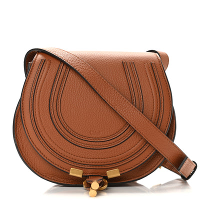 Chloe Calfskin Mini Marcie Round Crossbody Bag Tan 1 of 10