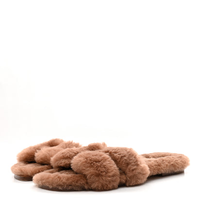 Hermes Woolskin Oran Sandals 40 Naturel 4 of 9