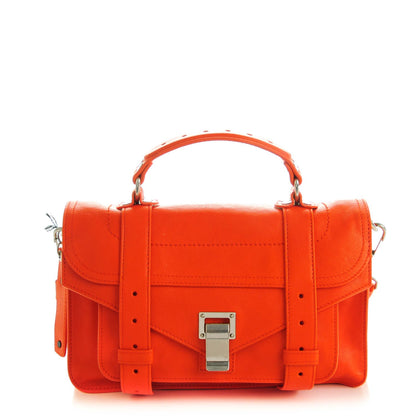 Proenza Schouler Lambskin Tiny PS1 Satchel Orange Pepper 1 of 9