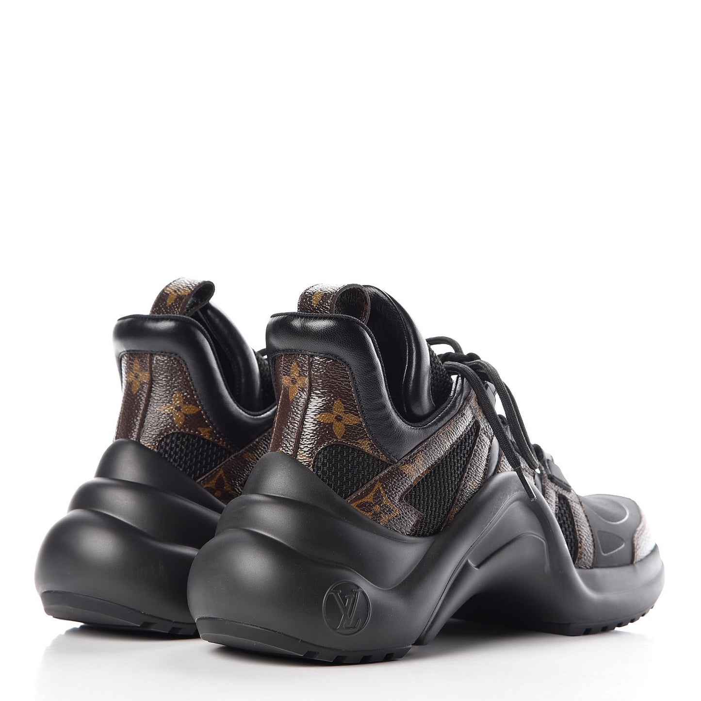 Calfskin Patent Monogram LV Archlight Sneakers 38 Black