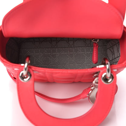 Christian Dior Lambskin Cannage Mini Lady Dior Fuchsia 5 of 15
