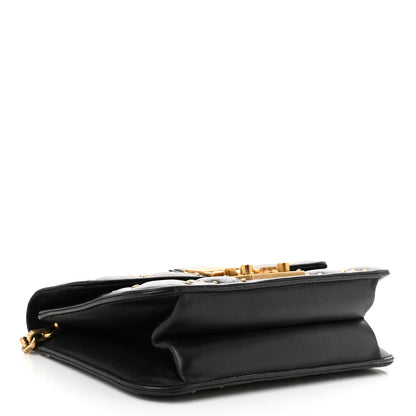 Christian Dior Lambskin Cannage Studded Small Dioraddict Flap Bag Black 4 of 10