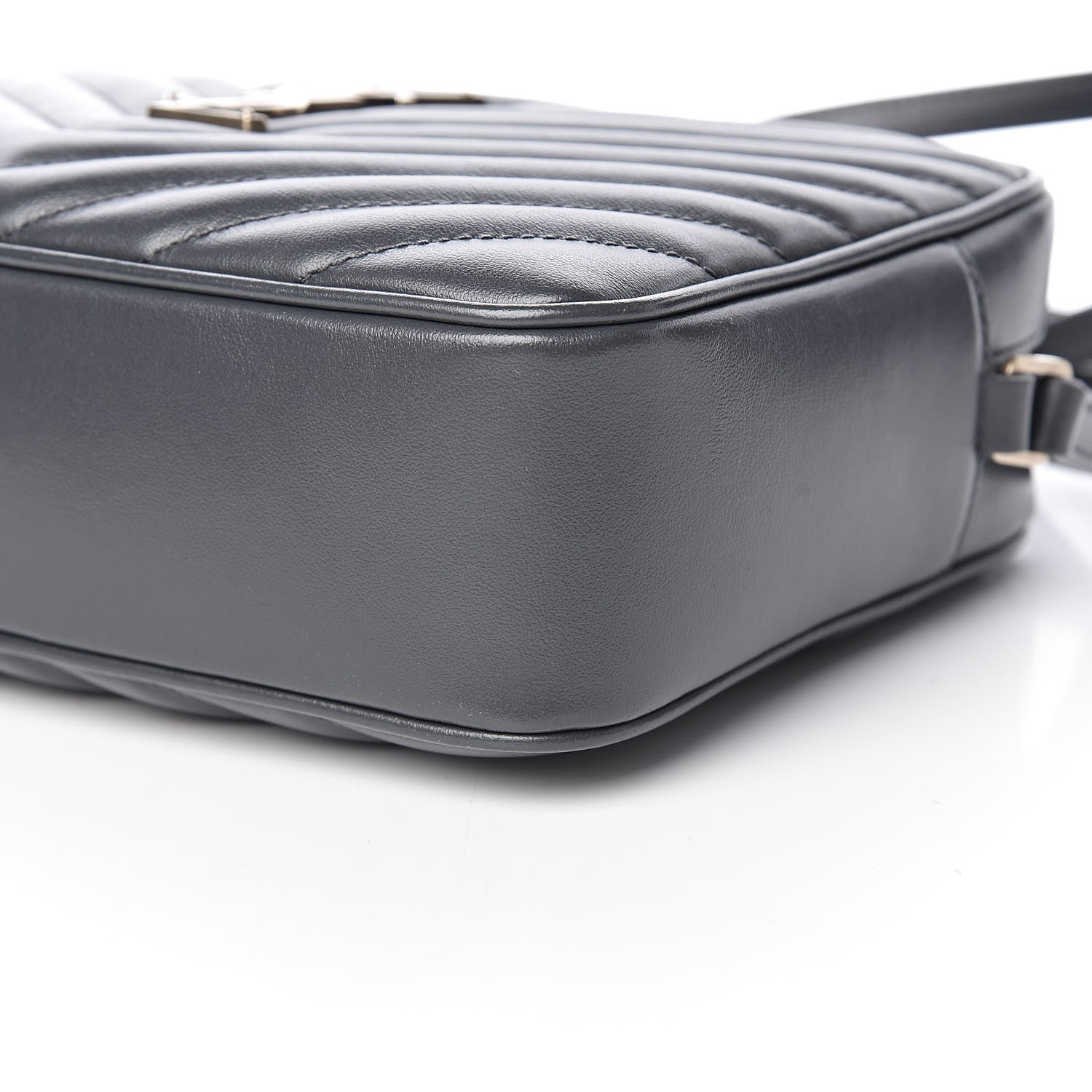 Saint Laurent Calfskin Matelasse Monogram Lou Camera Bag Dark Smog 9 of 9