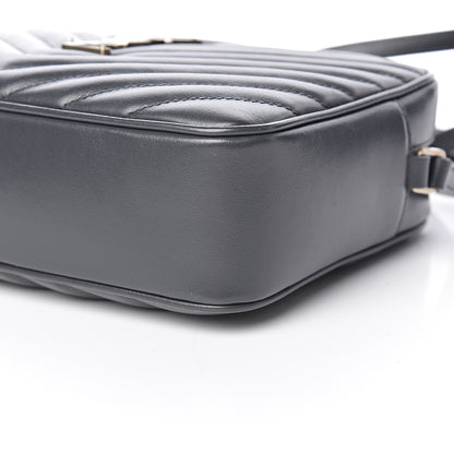 Saint Laurent Calfskin Matelasse Monogram Lou Camera Bag Dark Smog 9 of 9